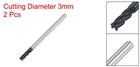 2pcs 3mm Dia 4mm Shank Hrc45 Carbide Altin Coated 4 Flute Square End Mill