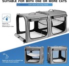 Cat Carrier For 2 Cats pet Travel Carrier With Litterbox For Cats And Small Dogs