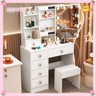 10 Led Lights W 3 Colors Mirror  drawer Dresser Table Makeup Desk For Xams Gifts