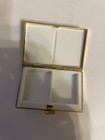 Retro Art Deco Gold Small Rectangle Pill Box W  2-compartments