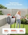 Vevor Retractable Garden Hose Reel 5 8 Inch X 100 Ft Wall Mounted Garden Hose