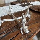 Arthur Court Aluminum Bunny Rabbit Bowl Stand Holder Vintage 1986 Plant