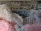 Vintage 1960 s Cradle Knit Baby Clothes Set Pink White Sweater  Bonnet  Bootie