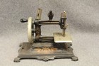 Antique Miniature Functional Sewing Machine Cast Iron Floral Base