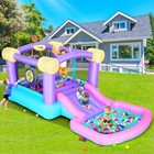 Castle Bounce House With Slides And Blower  Inflatable Bouncer With Ball Pit Kid