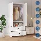 71  Wooden Armoire Wardrobe Closet Furniture With 2 Drawers Hanging Rod Cabinet