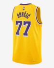 Nike Lakers Luka Don  i   Doncic 77 Yellow Icon Edition Nba Swingman Jersey Size L