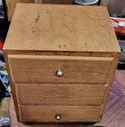 Small Mid-century Modern Oak Pedestal Chest  1950s