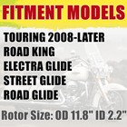 11 8  Floating Rear Brake Rotor Touring Road King Flhr Street Glide Flhx 2008-23