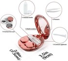Aukvite Contact Lens Case  Portable Contact Lens Box Kit With Mirror  Travel Con