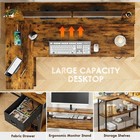 L Shaped Gaming Desk Led Lights power Outlets 47   Reversible Computer Corner