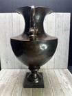 Vintage Solid Brass Urn Vase With Koi Head Handles 15   Tall - Made In India