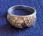 Vintage Ring Sterling Silver 925 Size 9 Weight 4 5 G  Gold Insert 375 