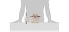 Gund Pusheen 11  Plush Cat Classic Gray Squisheen Log Stuffed Animal Nwt