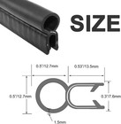  Automotive Door Weather Stripping Car Door Rubber Edge Trim Seal Strip 13ft