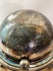 Vintage Silverplate Butter Caviar Server Swivel Dome Top  Filigree Legs England