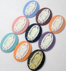9 Different Colors 40x30 Mm Lady Of Guadalupe Religious Cameos Cabochons