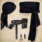 Pirate Costume Accessory Set Medieval Renaissance Belt Pouch Larp Cosplay