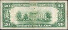 1929  20 Twenty Dollar New York Federal Reserve National Currency Note Fr 1870b 