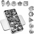 30pcs Geometric Shapes Cookie Cutter Assorted Baking Mold Set