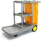 Commercial Janitorial Cart  Heavy-duty  25 Gallon Yellow Bag With Cover 