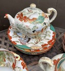 Antique Japanese Nagoya By Imoto Shoten Gold Gild Geisha Tea Set Service For 6