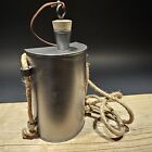 Antique Style Rev French Indian Civil War Tin Kidney Canteen  Decorative