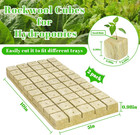 1 Inch Rockwool Cubes Seed Starter Plugs For Hydroponics  2 Sheets  100 Plugs 