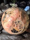 Rhodochrosite Sphere With Pyrite 48mm