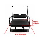 For Ezgo Txt Golf Cart Flip Rear Back Seat With Roof Support - Black Cushions