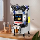 Fully Automatic Cup Sealer 500-650 Cups h  Lcd For Bubble Milk Tea Coffee silver
