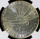 1953 Peso Jose Marti Centennialsilver Coin Ngc Ms 63