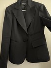 Vintage 90s Tom Ford Black Polyester Blazer Suit Jacket Women   s 16
