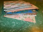 Vtg Wrapping Paper Lot Gift Wrap Sheets Mcm Mix Nos Used Crafts Ephemera