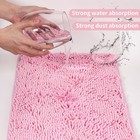 Ziyijuan Bathroom Rugs Super Absorbent Luxury Shaggy Chenille Bath Mats Pink