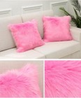 Soft Faux Fur Throw Pillow Case Fluffy Plush Sofa Cushion Cover Home Decor