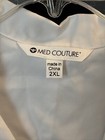 Med Couture Women s men   s 3-pocket Long Length White Lab Coat 2xl New