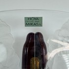 Vintage Mikasa Hoya Lead Crystal Floral Engraved Glass Serving Tray