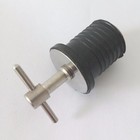 2 X 1  Drain Plug Rubber Stainless Steel Twist Boat Hull Livewell Drain Plugs