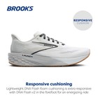 Brooks Mens  Launch11 Road Running Shoes - White grey black