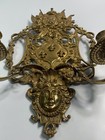 Antique Gilt Bronze brass Napoleon Iii 2-light Wall Sconce Ornate French Vb Mark