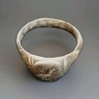 Roman    Bronze Seal Ring With Bird Bezel 19mm Inside Band