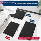 Olanly Memory Foam Toilet Rugs U-shaped 24x20  Ultra Soft And Absorbent