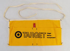 Vtg 1960s Target Stores Employee Canvas Half Work Apron Advertising Yellow