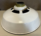 Vintage White Porcelain Enamel 18  Industrial Barn Light Lamp Shade