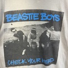 Beastie Boys Band Tee Check Your Head Size M Tshirt 2010 Beige Bleach Stains