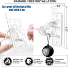 4 Pcs No Drill Curtain Rod Brackets  Adhesive Curtain Rod Holders  Curtain Hooks