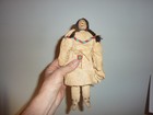 Vintage Native American Doll Beaded Sioux Indian W Leather Fringe 9  Tall