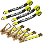 Heavy Duty Car Tie Down Straps For Trailers  4pk      2   X 96   Webbing With H   