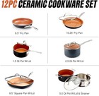 Gotham Steel 12 Pc Ceramic Cookware Set Nonstick  Ceramic Pots And Pans Set Non